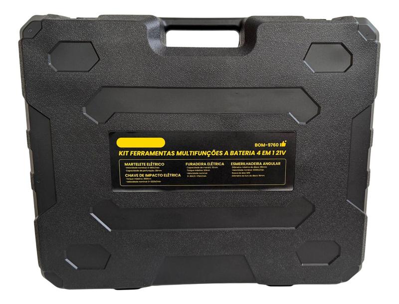 Kit Ferramentas 4 Em 1 Brushless 21v Bivolt Com Maleta - BOMVINK